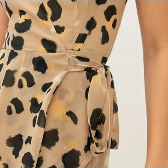 New Anthropologie Hutch Lala Leopard Wrap Maxi Dress - Picture 5 of 8